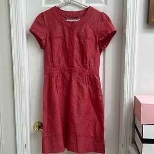 Boden Red Short Sleeve Dress